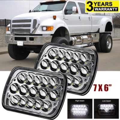 Pair 7X6" 5x7" LED Headlight for Ford Super Duty Truck F550 F650 F750 F600 F700 - Image 1 of 4