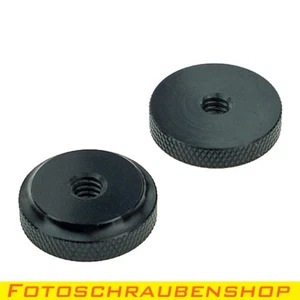 2x Alu-Rändelmuttern 1/4", Fotogewinde, Kameraschraube, Stativgewinde, 1/4"x20 - Bild 1 von 1