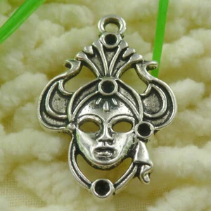 120 piezas Máscara de Plata Tibetana Dijes Colgante 31X21MM S1734 HAZLO TÚ MISMO Joyería - Imagen 1 de 6