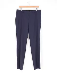 NWT HUGO BOSS Women's "Titana6" Navy Blue Plaid Wool Trousers Pants Size US 8 - Picture 1 of 10