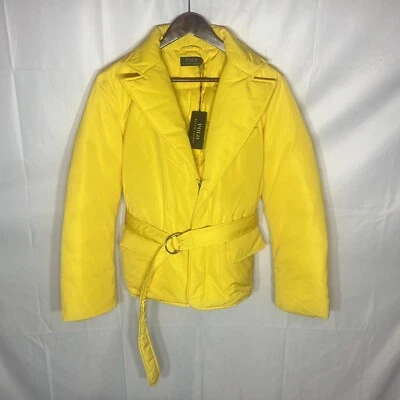 Polo Ralph Lauren Repelente al Agua Chaqueta con Cinturón Abrigo Abombado Amarillo Pequeño Foto 1 de 3