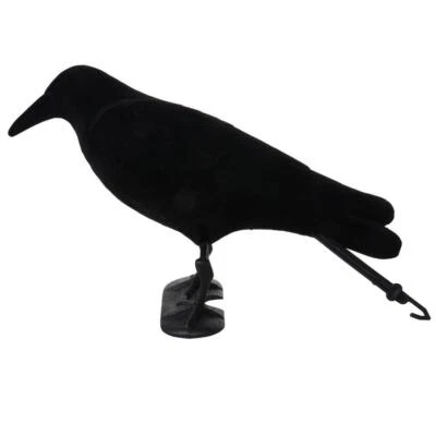 Flocked Hard Plastic  Crow Decoy Hunting Shooting Animal  Decoy - Image 1 of 4