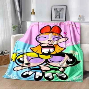 New Soft & Warm The Powerpuff Girls Cozy Custom Printed Throw Blanket 51x59 Inch - Picture 1 of 5