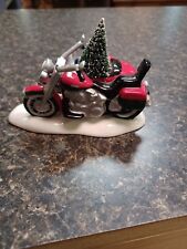 Department 56 Snow Village. Harley Davidson With Sidecar. Christmas Tree