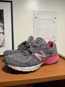 Size 10 - New Balance 990v4 Made in USA Grey Pink W - Picture 1 of 5