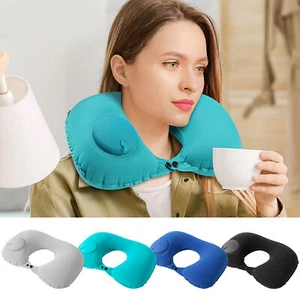 1pc Inflatable Travel Neck Pillow U-Shaped for Camping and Traveling Portable - Picture 1 of 16