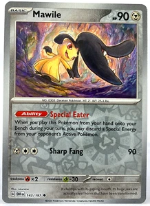 MAWILE Olo Reverse Scarlatto Fiamme Ossidiana Viola 143/197 Pokémon - Foto 1 di 2