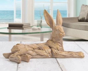 26cm Large Cream Hare Sculpture Ornament Leonardo Collection Driftwood Range New - Picture 1 of 2