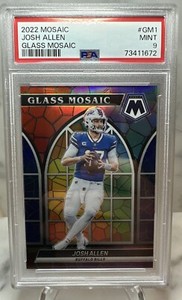 2022 Panini Mosaic Josh Allen Glass Mosaic Prizm SSP Case Hit SUPER RARE PSA 9