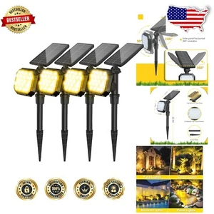 Bright 700 Lumens Solar Powered Spotlights - Adjustable Warm White Lighting Pack - Picture 1 of 11