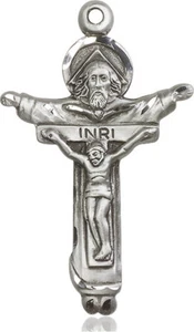 Trinity Crucifijo SOLO Elige Metal - Haz Tu Propio Rosario - Usa Tu Propia Cadena NUEVO - Imagen 1 de 4