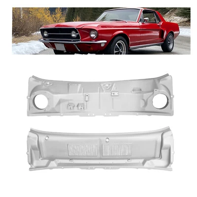 2PCS Upper+Lower Windshield Wiper Cover Cowl Panel For Ford Mustang 1967-1968 Foto 1 de 4