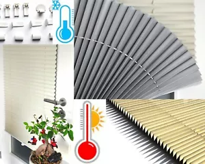 Thermo Plissee Klemmfix Verdunkelung Faltrollo Rollo ohne Bohren Easy verspannt - Bild 1 von 9