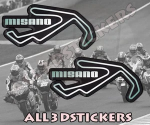 2 x Adesivi Resinati 3D Circuito Misano 6,5x3 cm - Picture 1 of 1