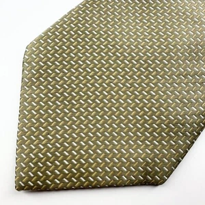 Enrico Fertuchie Mens Tie Necktie Gray Geometric Squares Classic Length - Picture 1 of 7