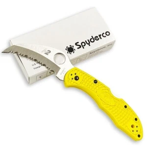 Spyderco C106SYL2 Outdoor Knife Made in SEKi, Japan NEW - Picture 1 of 4