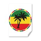 A5 - Jamaica Rasta Palm Tree Flag Print 14.8X21cm 280Gsm #5649