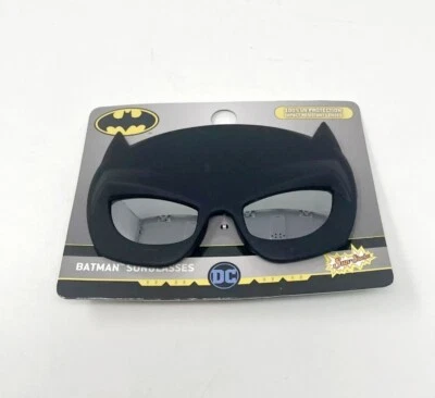 Batman Kids Sunglasses Costume Halloween Mask Sun-Staches Black Yellow DC Comics - Image 1 of 4