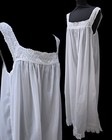 Stunning Vintage Vtg  1930s 30s White Silk  Crepon Lace Slip Dress  Night Dress S M