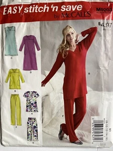 EZ McCall's M9203 Pattern Stretch Knit Tunic Top w/Pocket & Elastic Waist Pants - Picture 1 of 4