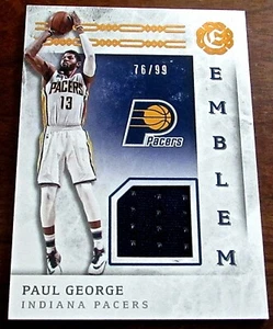 2016-17 Panini Excalibur Paul George "Emblem" GAME WORN RELIC #10 /99 Mint - Picture 1 of 2