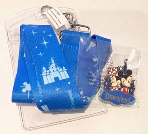 Mickey & Minnie Promo Pin and Lanyard Disneyland DLR Travel Company Disney L05 - Picture 1 of 2