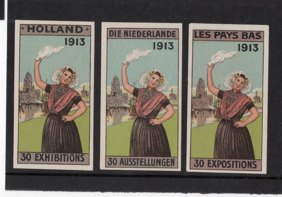 NETHERLANDS 1913 EXHIBITION POSTER STAMPS - Image 1 of 1