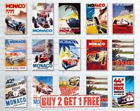 1982 Monaco Grand Prix Motor Racing Poster A3/A4 Print