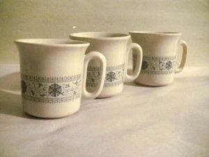 ACF 3 ESPRESSO COFFEE SHOT CUPS 80 ML DOPPIO CAPPUCCINO ITALY THICK PORCELAIN - Picture 1 of 10