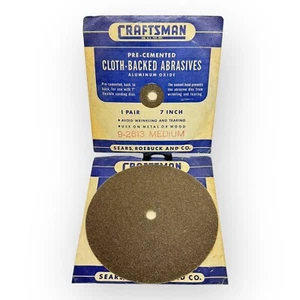 7" Sanding Disc Aluminum Oxide MEDIUM Sears USA NOS LOT OF 2 New - Picture 1 of 3