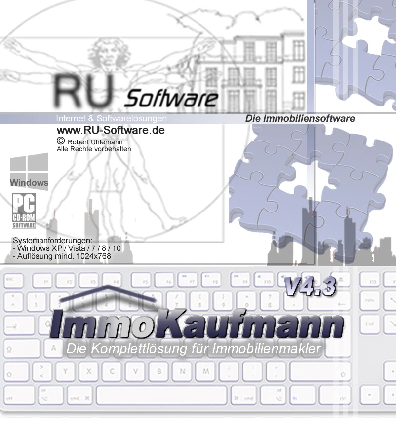 ImmoKaufmann, software per agenti immobiliari, esposizione, fattura, PDF, appuntamenti, ricerca - Immagine 1 di 1