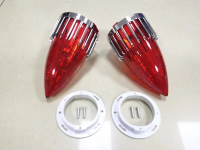 Lente roja intermitente de 3 1/4" atornillable para Harley Fat Boy Road King Electra Glide Foto 1 de 4