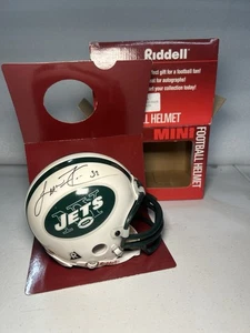 1996 NY JETS Mini Replica Riddell Football Helm SIGNIERT LEON JOHNSON NFL MIT ETIKETT - Bild 1 von 13