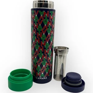 Teavana Tea 16 oz Travel Tumbler Infuser Blue Green Red Silver Stainless Steel - Picture 1 of 12