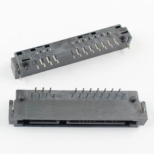 2Pcs Sata 7+15 Pin 22 Pin Right Angle DIP Type Male Adapter Connector - Picture 1 of 6