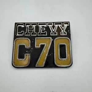 Chevy Truck C70 Fender Emblem Badge Original OEM GM Rare HTF Big Truck 70's-80's - Bild 1 von 6