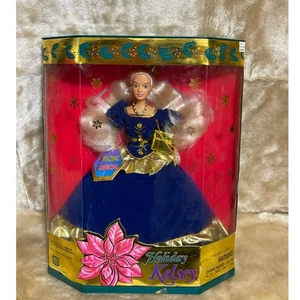 Barbie Holiday Kelsey Special Edition Puppe 1996 blond blau Kleid NEU selten - Bild 1 von 9