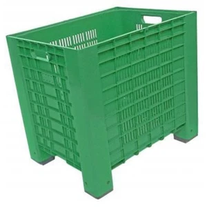 Contenitore in plastica forata Lt.255 cm.80x60xh74 cassone micro-bins 4 piedi so - Foto 1 di 2