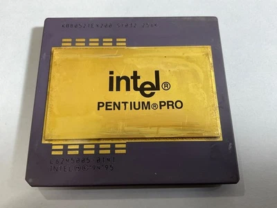 Intel Pentium Pro 200 MHz SY032 KB80521EX200 256 K CPU Oro Recuperación/Coleccionable Foto 1 de 2