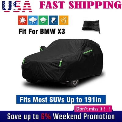 Capa completa para carro BMW X3 proteção contra todas as intempéries sol poeira chuva resistente à neve - Imagem 1 de 4