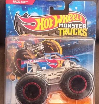 HOT WHEELS MONSTER TRUCK 1/64 RACE ACE NEW on card - Image 1 of 4