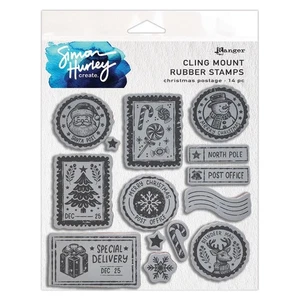 Simon Hurley create. Cling Mount Stamps - Christmas Postage, HUR92094 - Picture 1 of 1