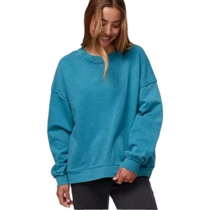 Free People Movement Metti Crew Sweatshirt Gr. S Teal Blue Distressed Pullover - Bild 1 von 10