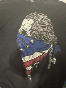 Zero Foxtrott Patriotic T-Shirt Gr. 2XL schwarz George Washington Totenkopf Bandana RAR - Bild 1 von 3