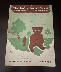 1948 The Teddy Bear's Picnic Sheet Music Acceptable Condition Vintage - Picture 1 of 11