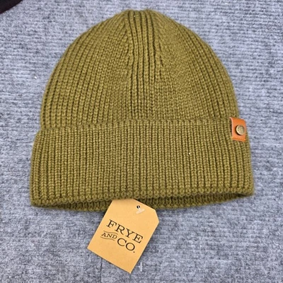 Gorro Frye & Co Verde Militar Tejido Acanalado Puños 100% Acrílico Nuevo con Etiquetas Para Hombres OSFM Foto 1 de 4
