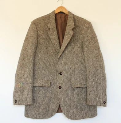 Dunn & Co Vintage Harris Tweed size 40R 100% wool jacket blazer brown crofters - Image 1 of 4