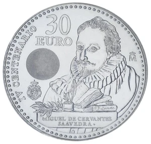 España 30 Euros 2016 Miguel de Cervantes Saavedra Plata UNC - Imagen 1 de 2