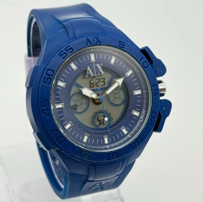 Reloj Deportivo Hombre ARMANI EXHANGE Azul Silicona Analógico-Digital 48mm, Funciona AX1282 Foto 1 de 4