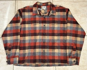LLBean Herren leicht tailliertes rot kariertes Flanell Langarm Hemd Herren Größe 2XL - Bild 1 von 4